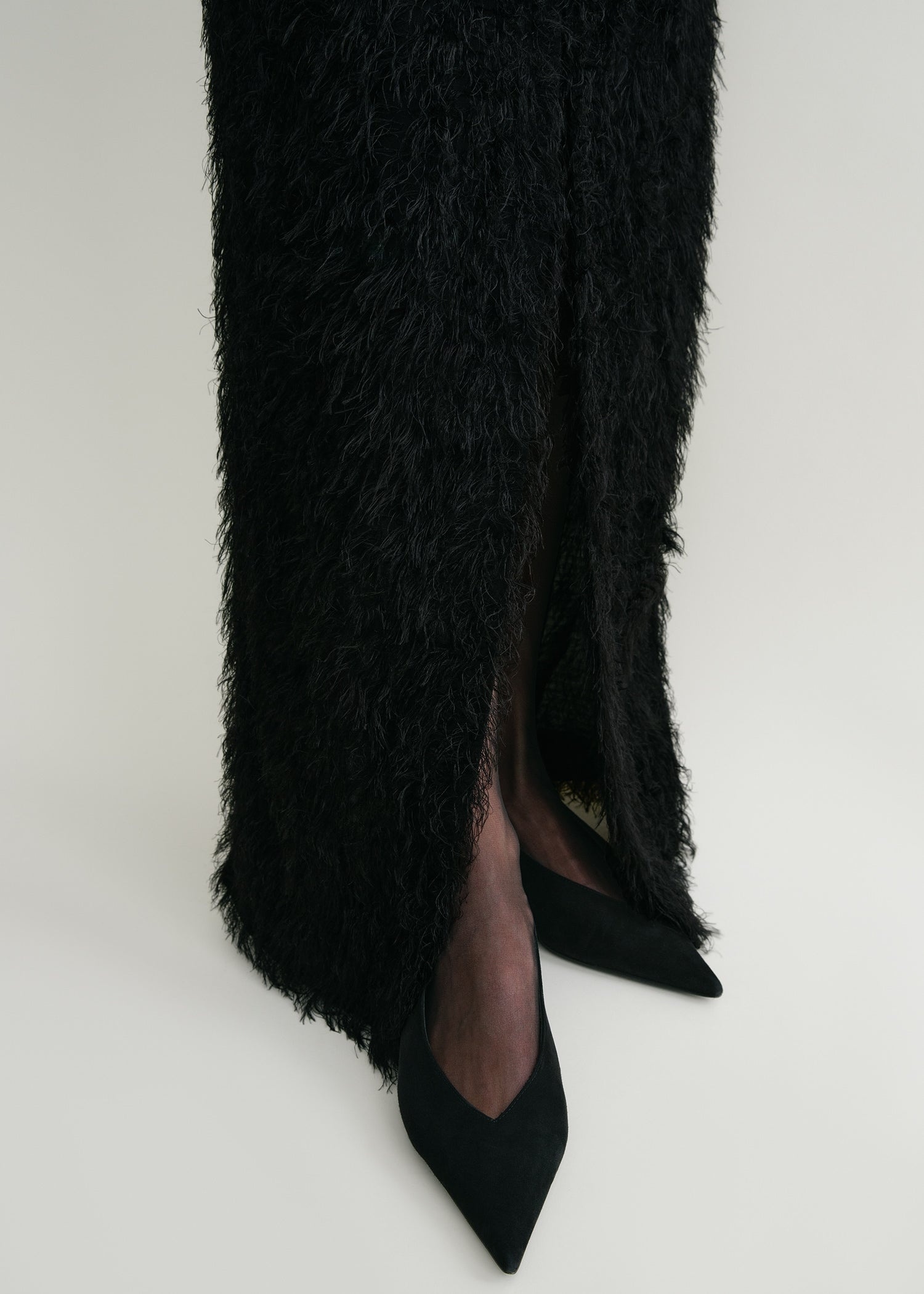 Strapless fil coupé dress black - 6