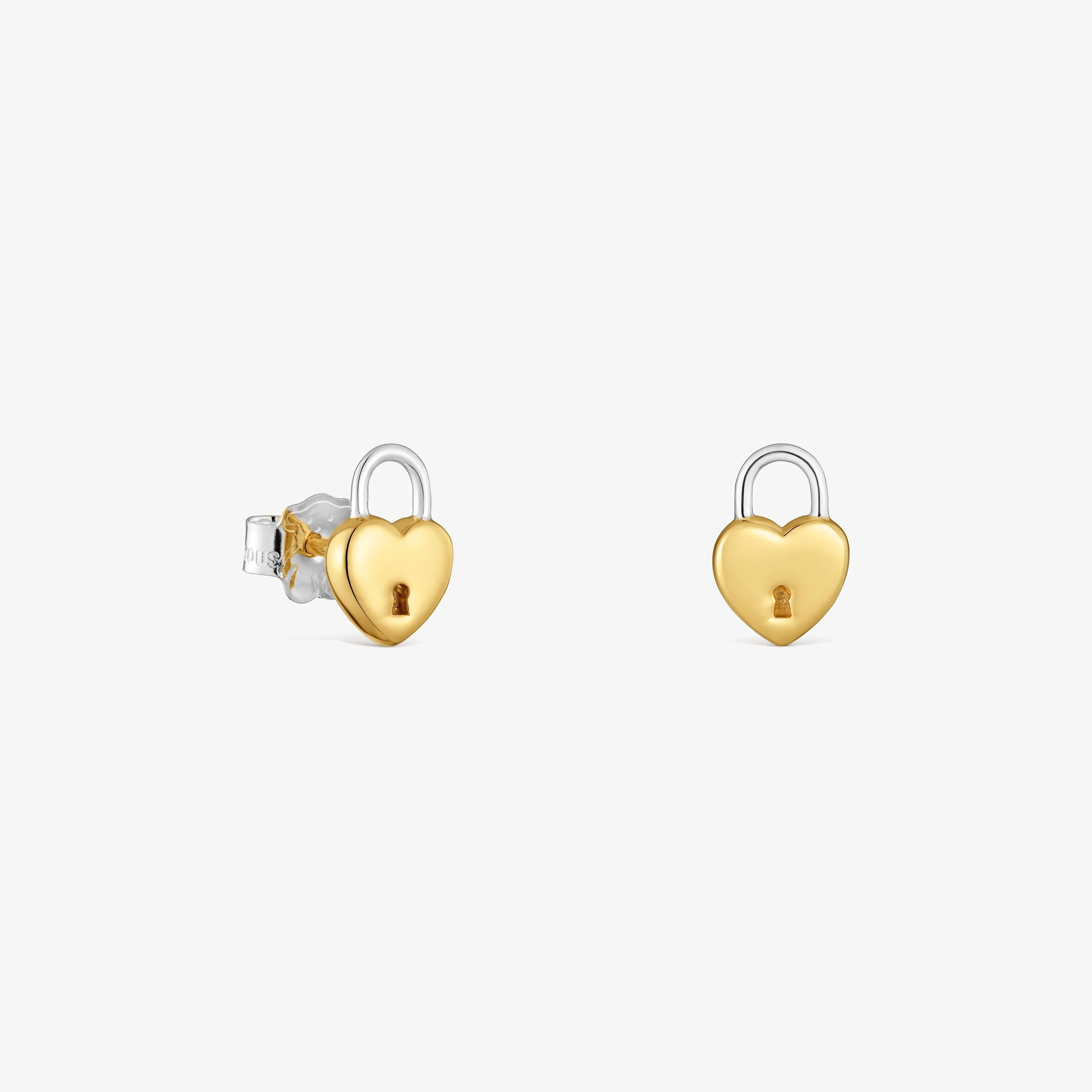 Two-tone heart padlock Earrings TOUS Unlock - 1