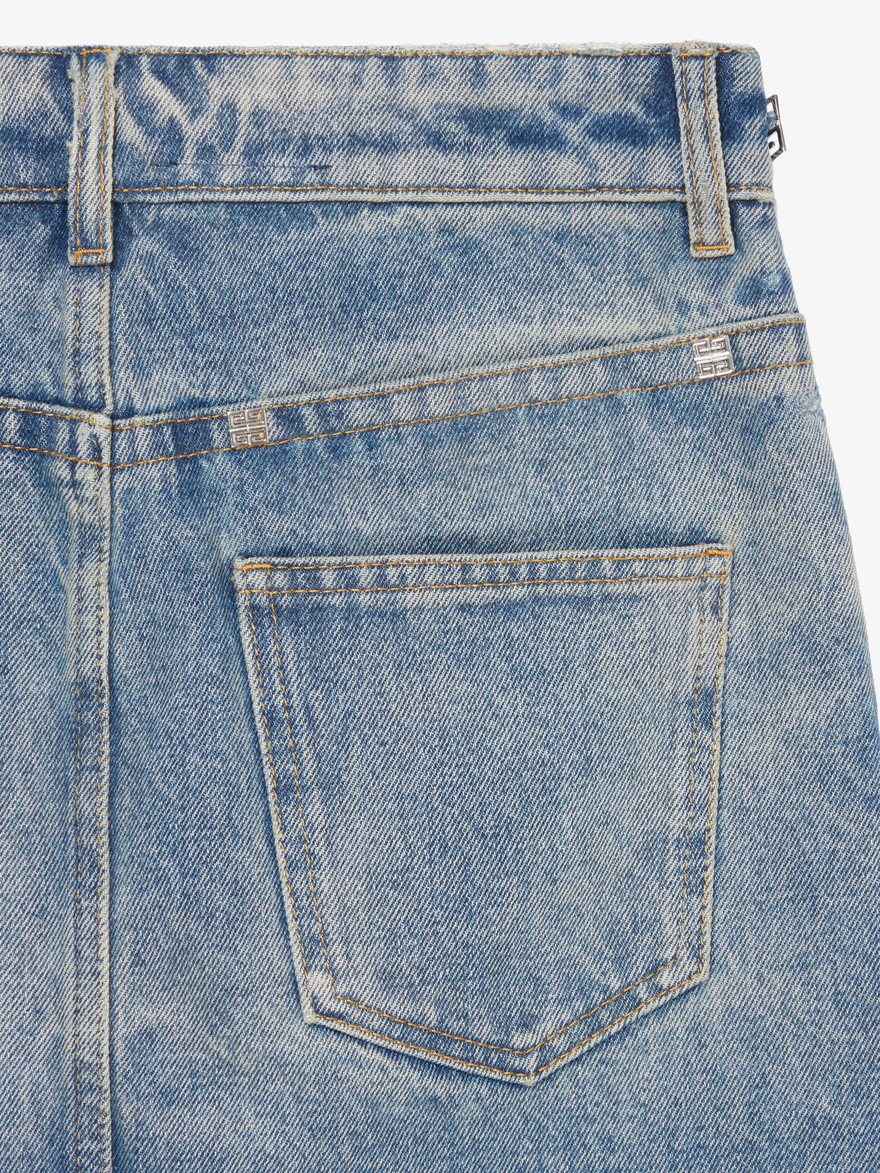 SKIRT IN DENIM WITH CHAIN DETAILS - 2