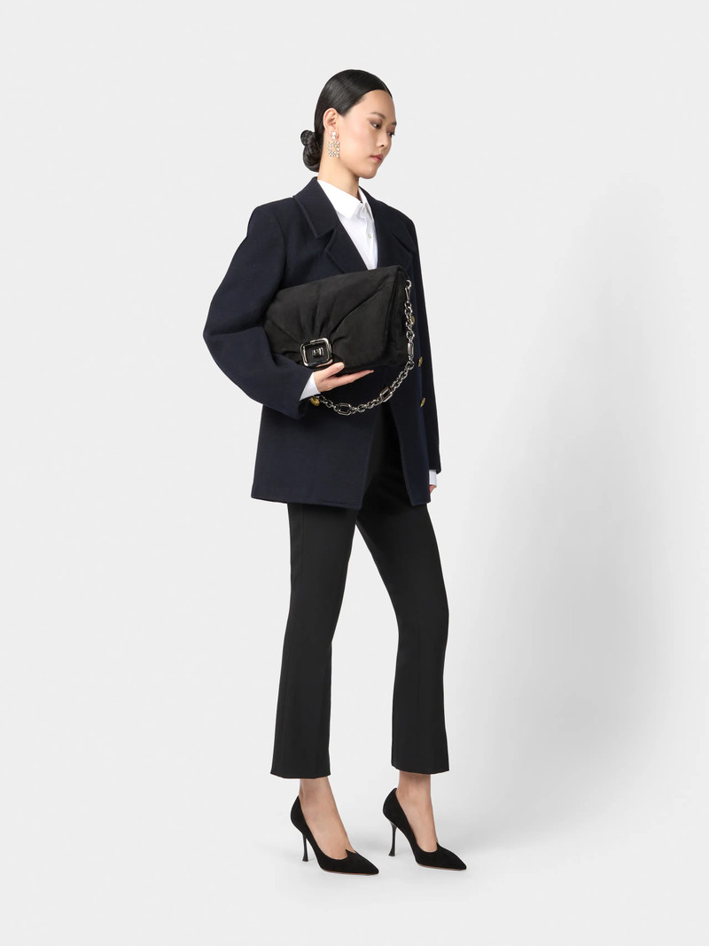 Roger Vivier Viv' Choc Large Bag in suede outlook