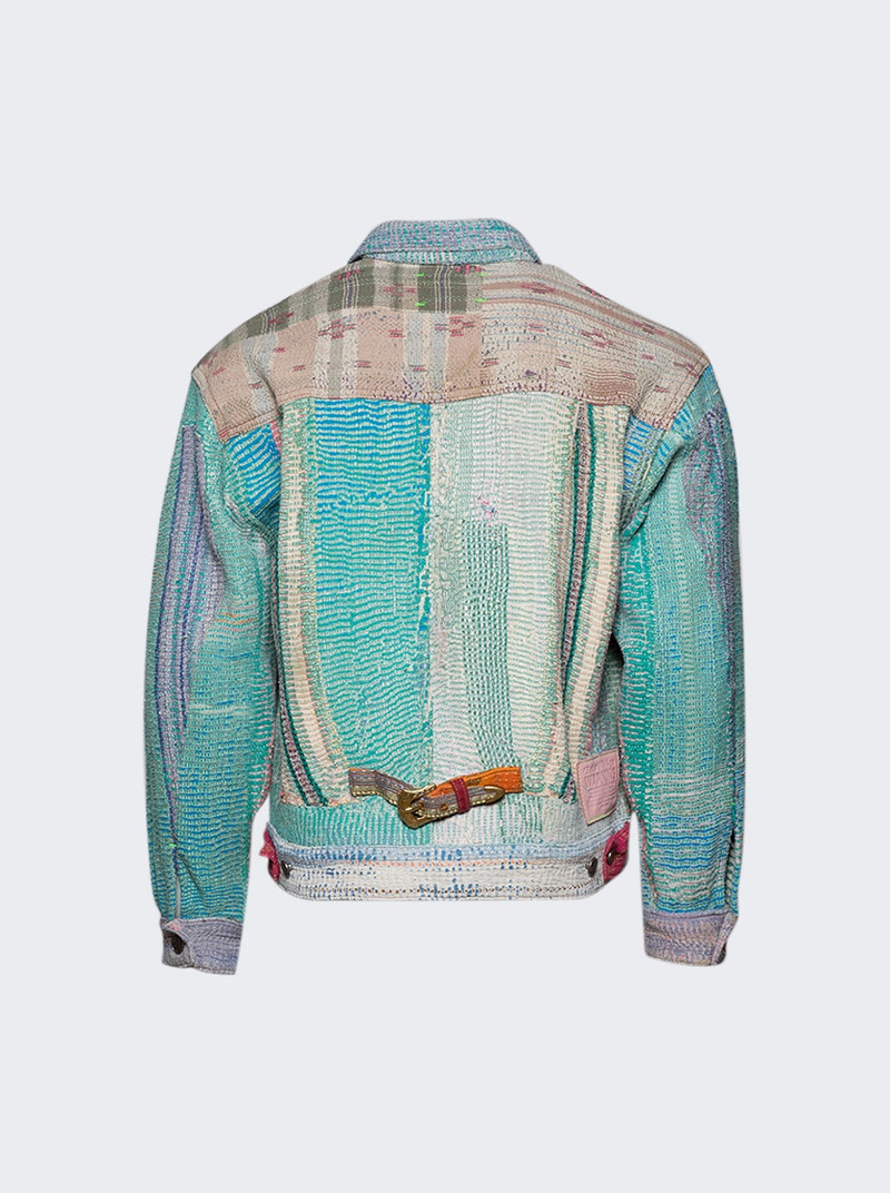 *Better With Age Isaac Kantha Hand Quilted Trucker Jacket outlook