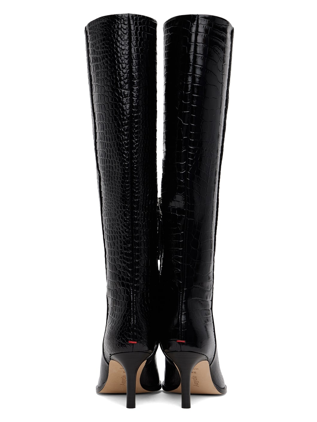 Black Tula Leather Tall Boots - 2