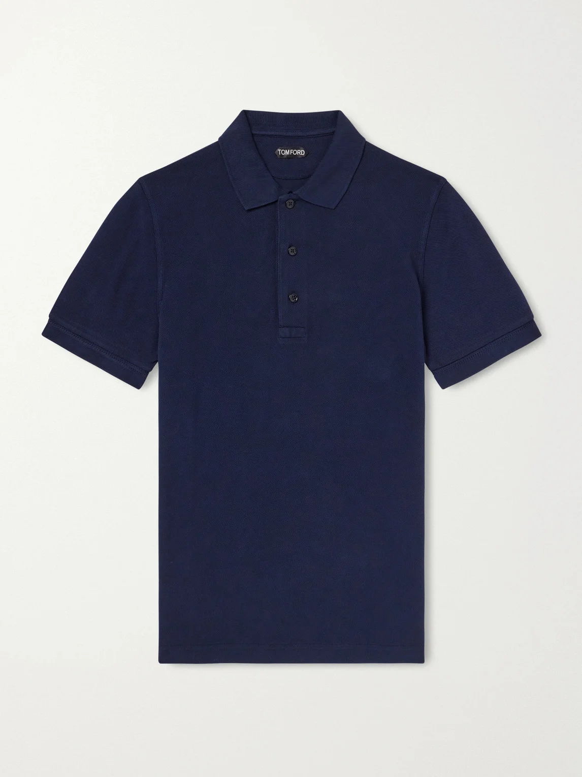 Slim-Fit Lyocell and Cotton-Blend Piqué Polo Shirt - 1
