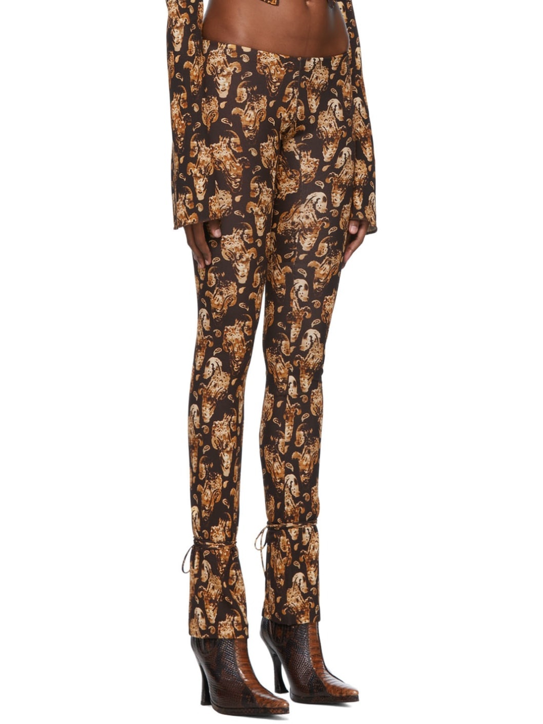Brown Perse Trousers - 2