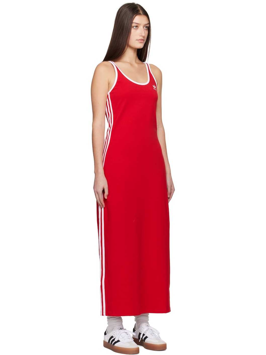 ワンピース ADIDAS ADICOLOR 3S TANK MAXI DRESS 5FT1531 adidas Adicolor 3-Stripes Tank Maxi Dress - Blue | Free