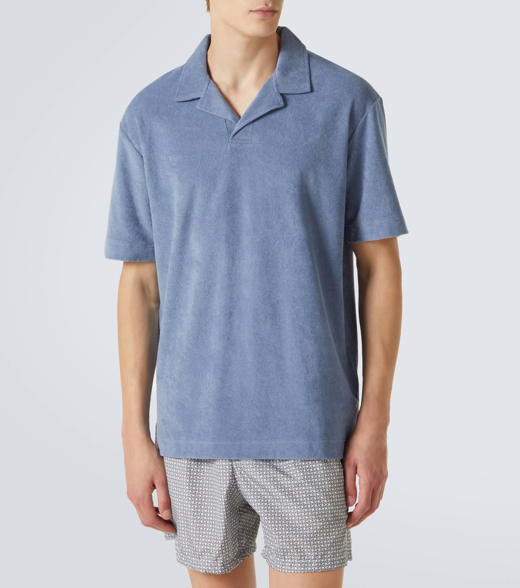 Cotton terry polo shirt - 3