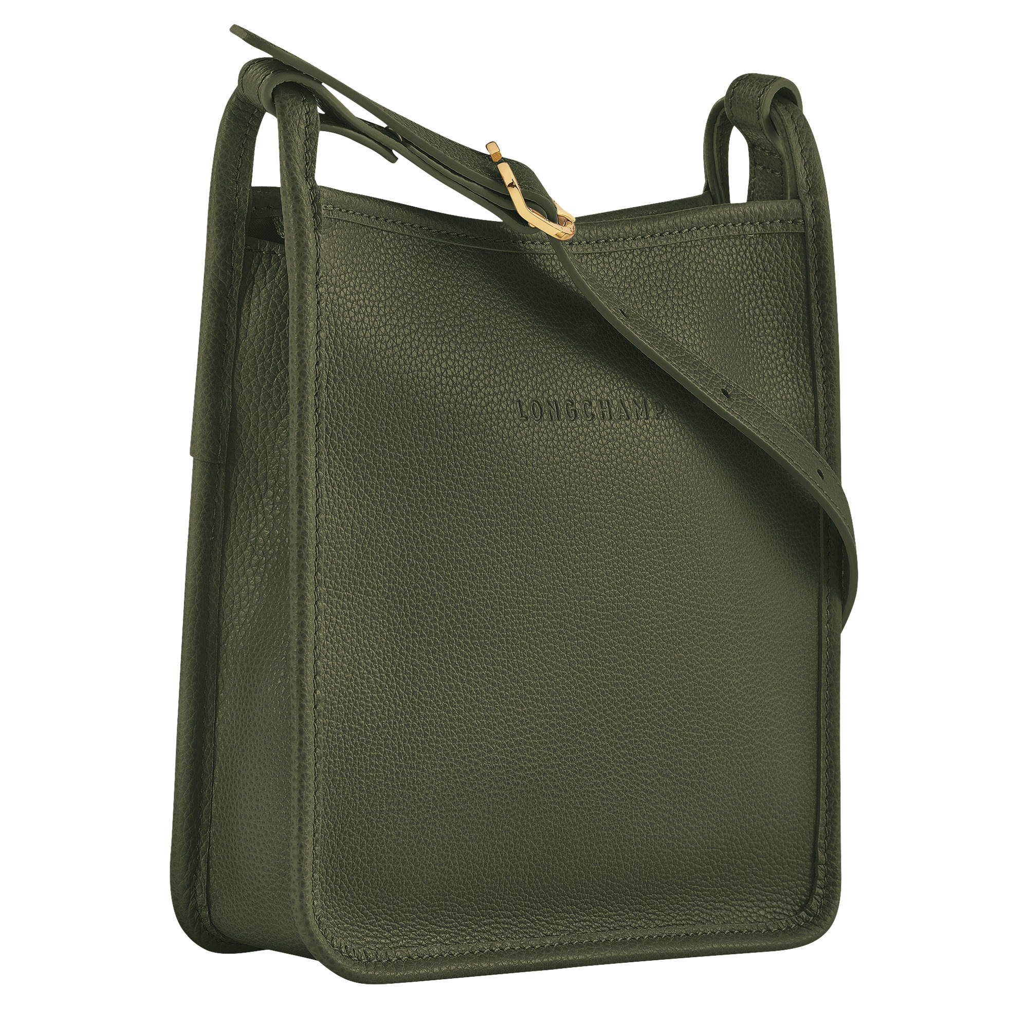 Le Foulonné S Crossbody bag Khaki - Leather - 3