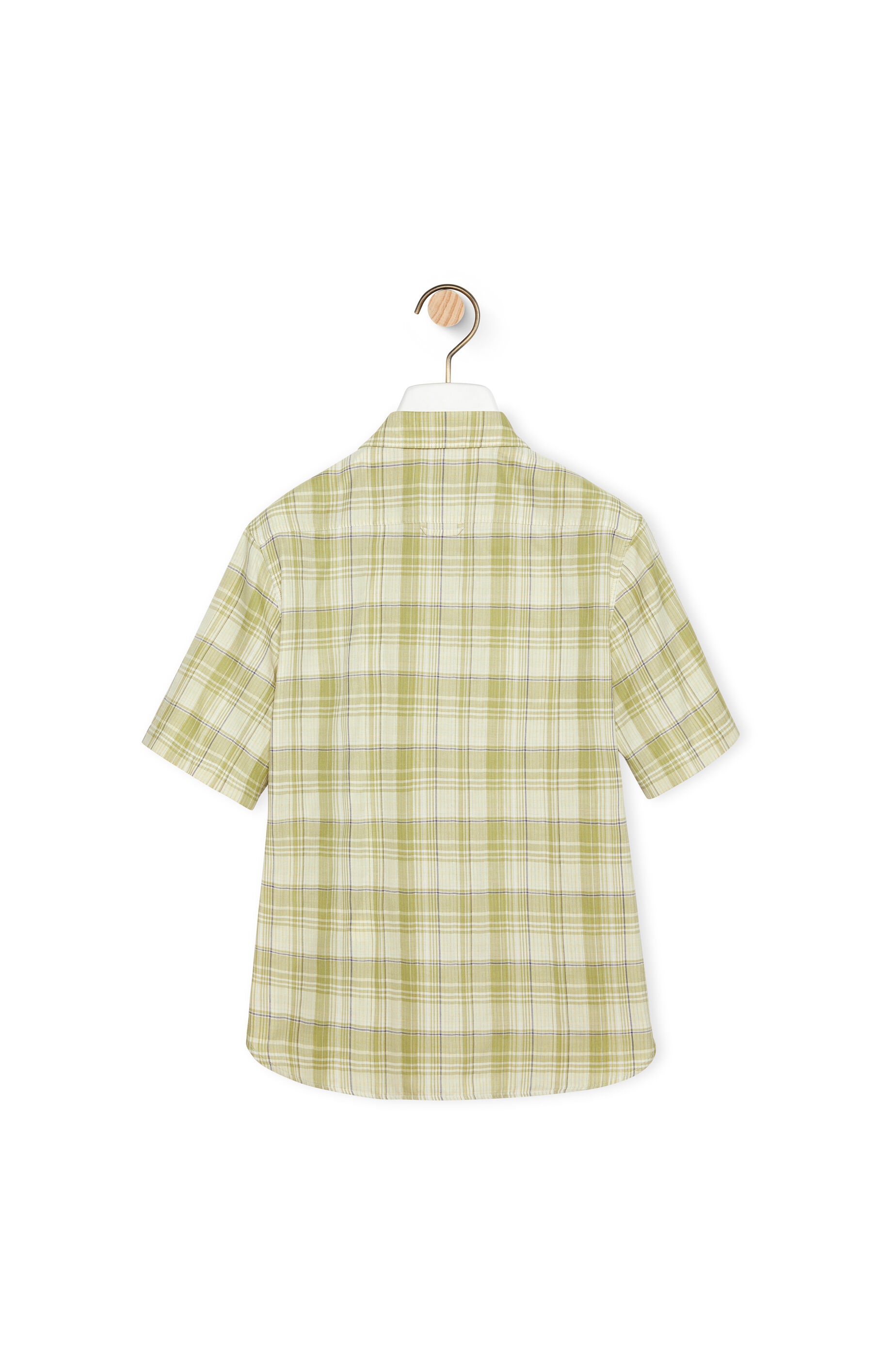 Check short sleeve shirt in cotton and polyester - 2