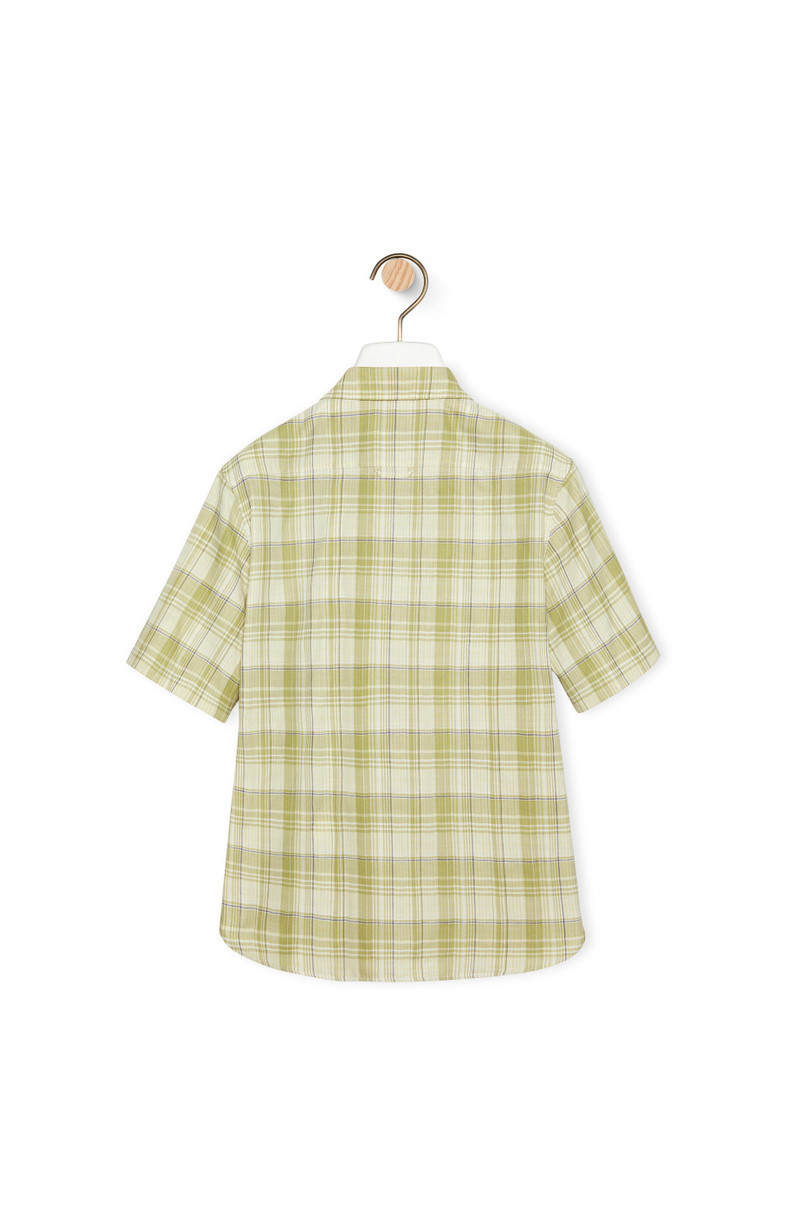 Loewe Check short sleeve shirt in cotton and polyester outlook