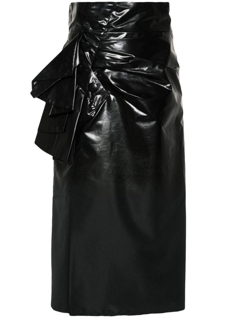 coated midi skirt - 1