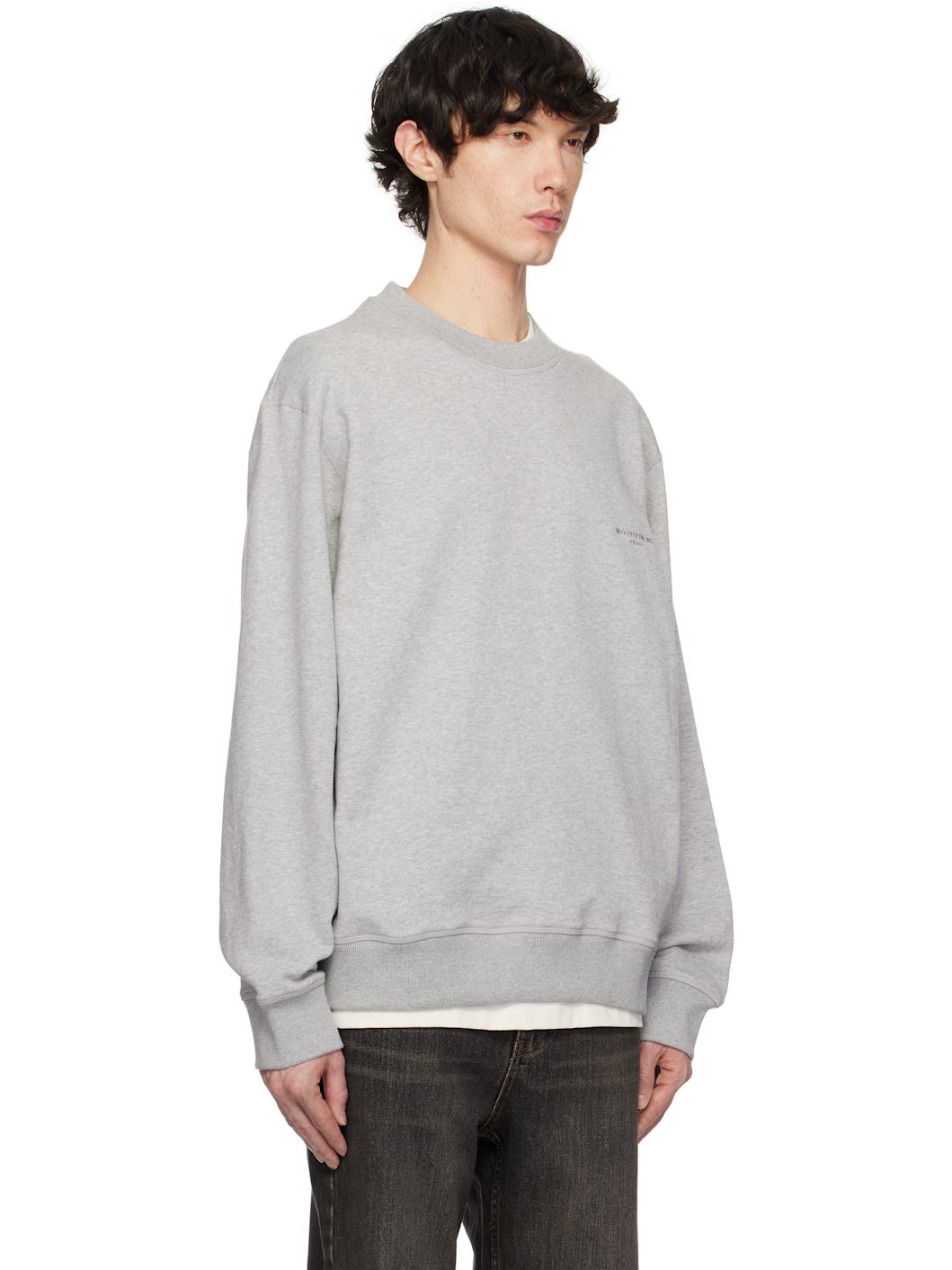 Gray Embroidered Logo Sweatshirt - 2