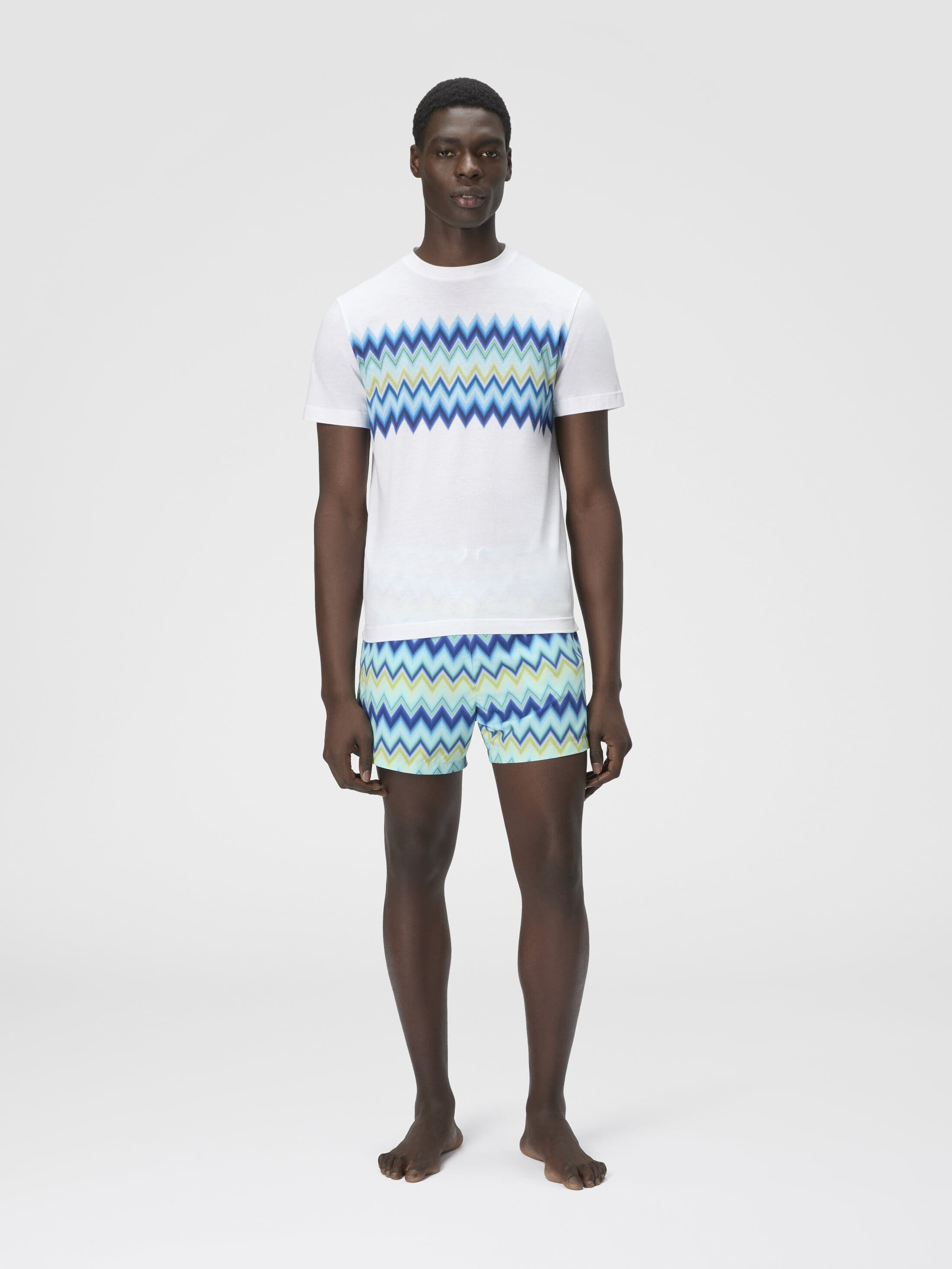 Missoni Short Sleeve T-shirt With Zigzag Insert in Multicoloured at Nordstrom - 2
