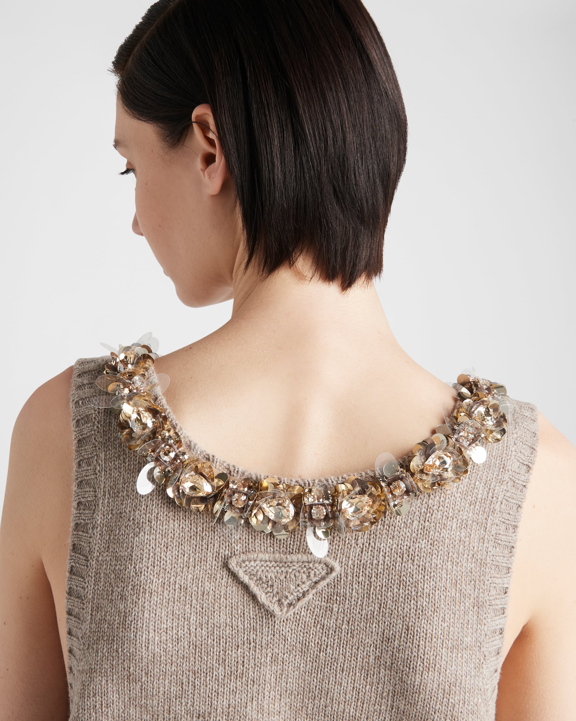 Sleeveless wool and cashmere top - 4