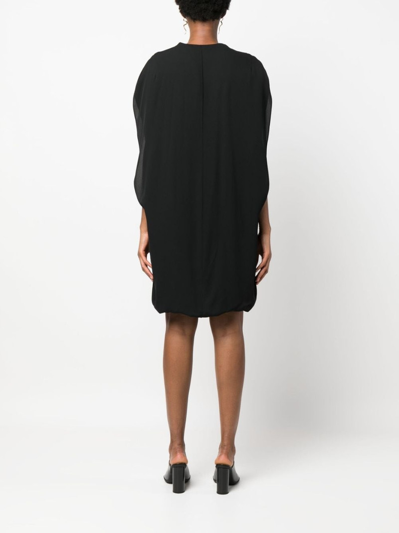 draped 실크 미니 드레스 4