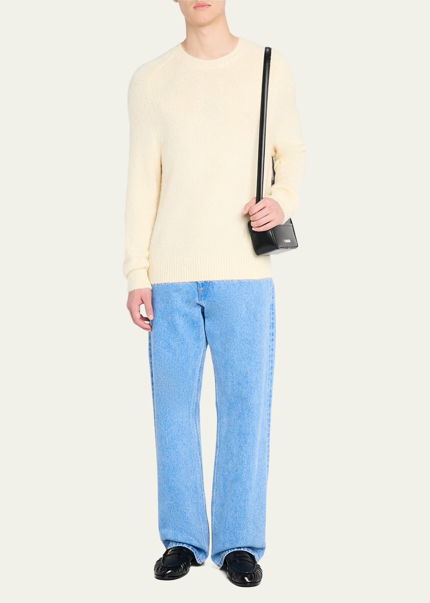 Men's La Baneto Leather Crossbody Bag - 6