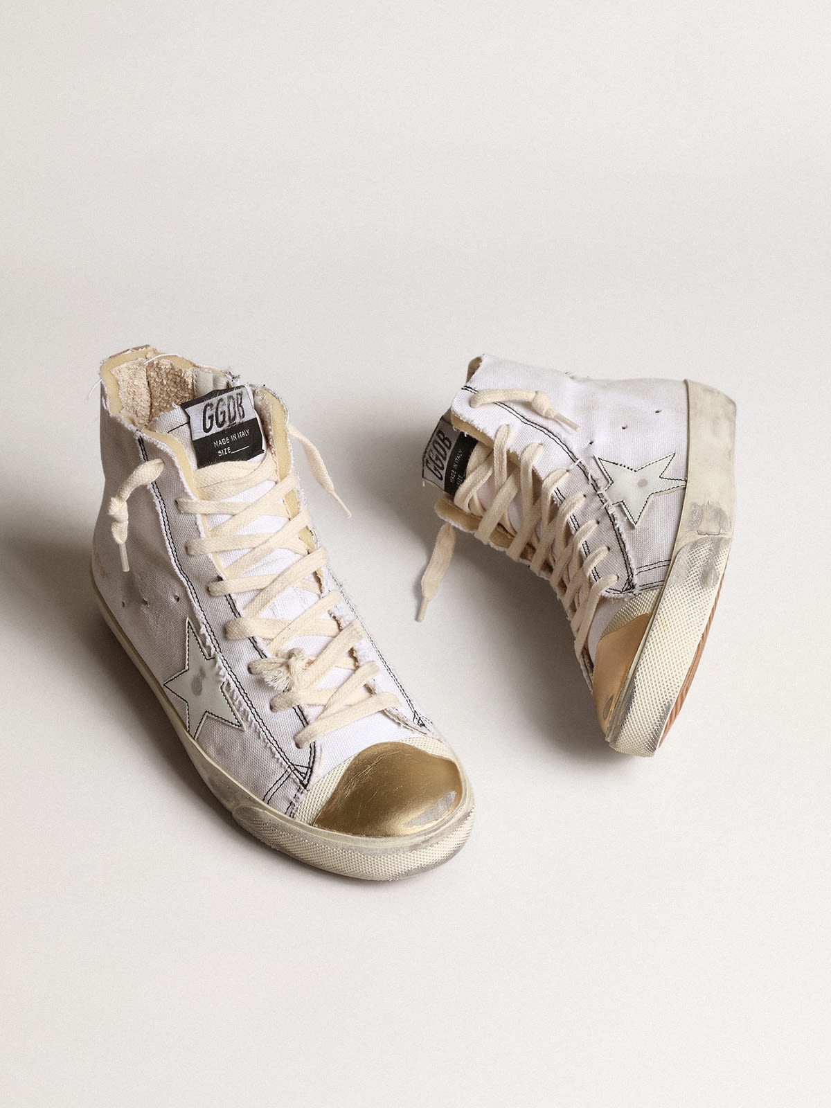 【送料&関税込】Golden  White Leather Francy Sneakers Golden Goose Francy LAB sneakers with white leather star and