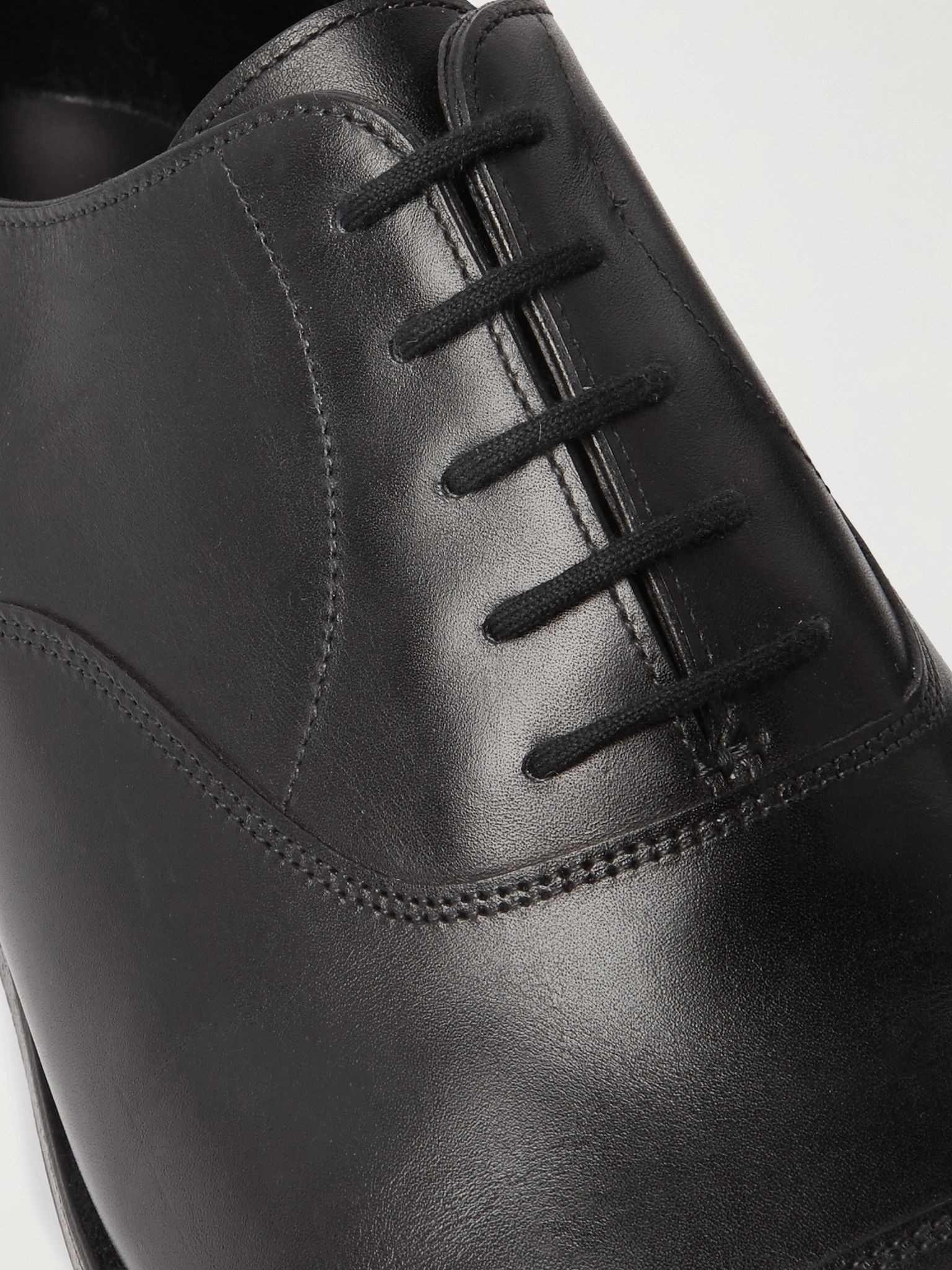 City II Leather Oxford Shoes Black - 5