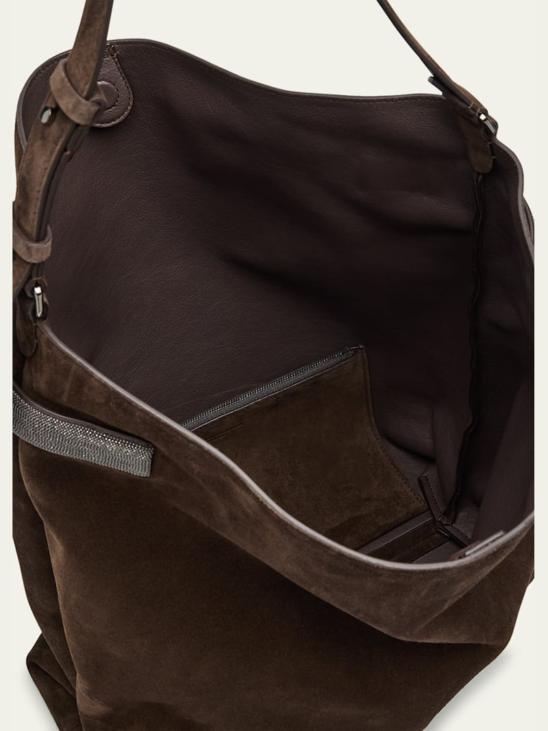 Essence Large Suede Hobo Bag 4