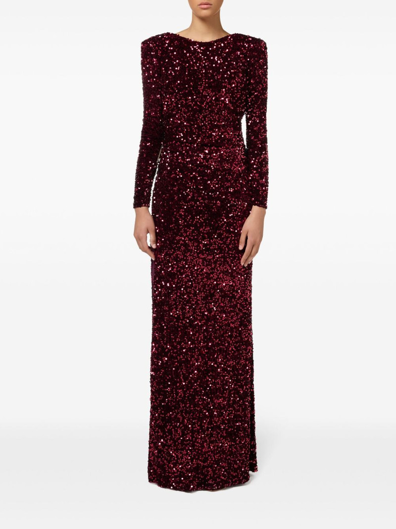 ELISABETTA FRANCHI sequin-embellished maxi dress outlook