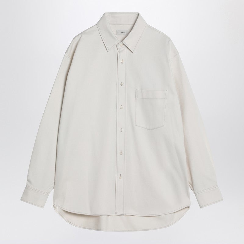Lemaire Cream Cotton Shirt Men - 1
