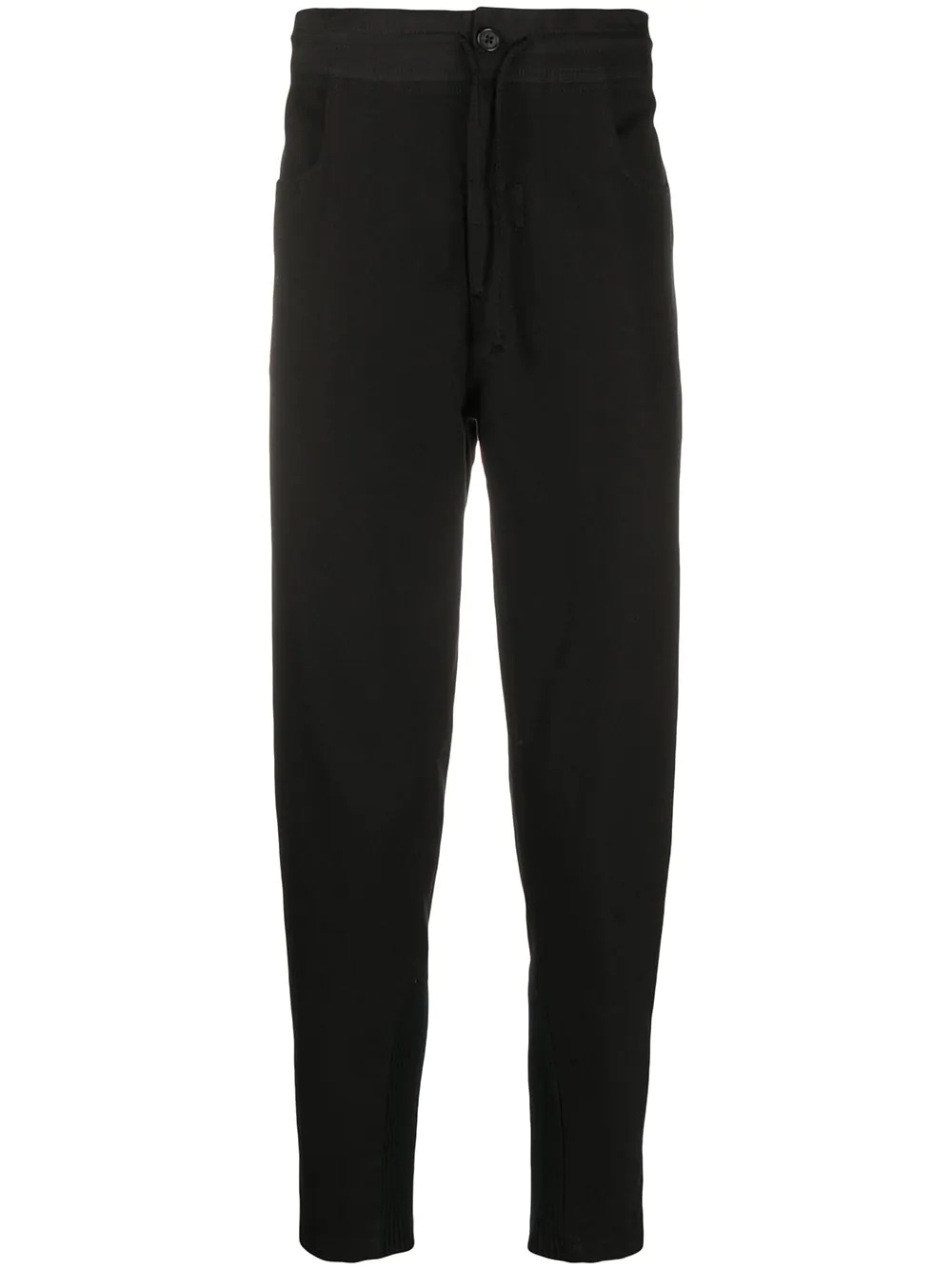 ribbed panel drawstring trousers - 1