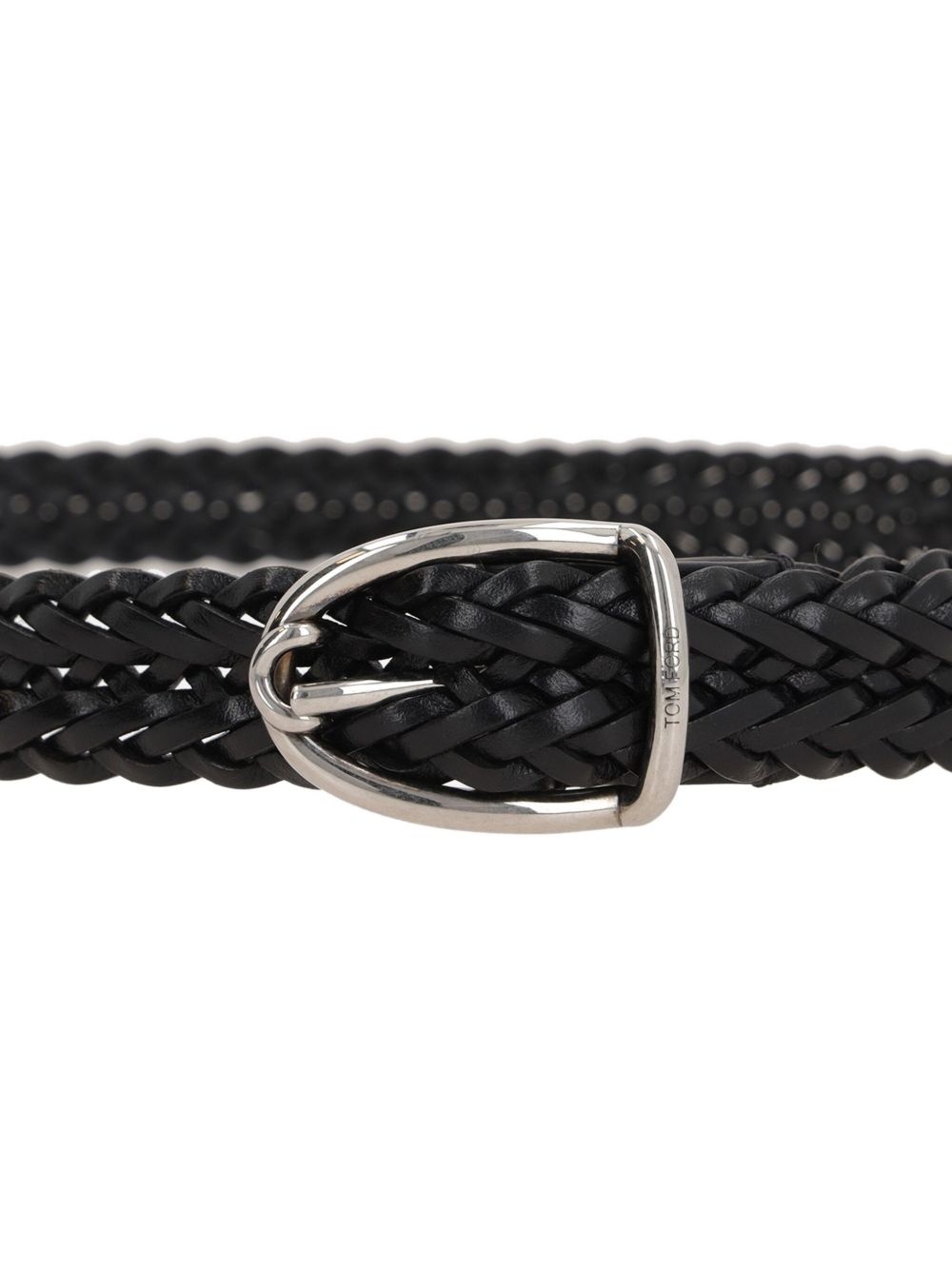 braided leather belt - 2