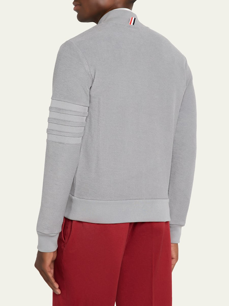 Thom Browne Men's Cotton 4-Bar Stripe Full-Zip Sweater outlook
