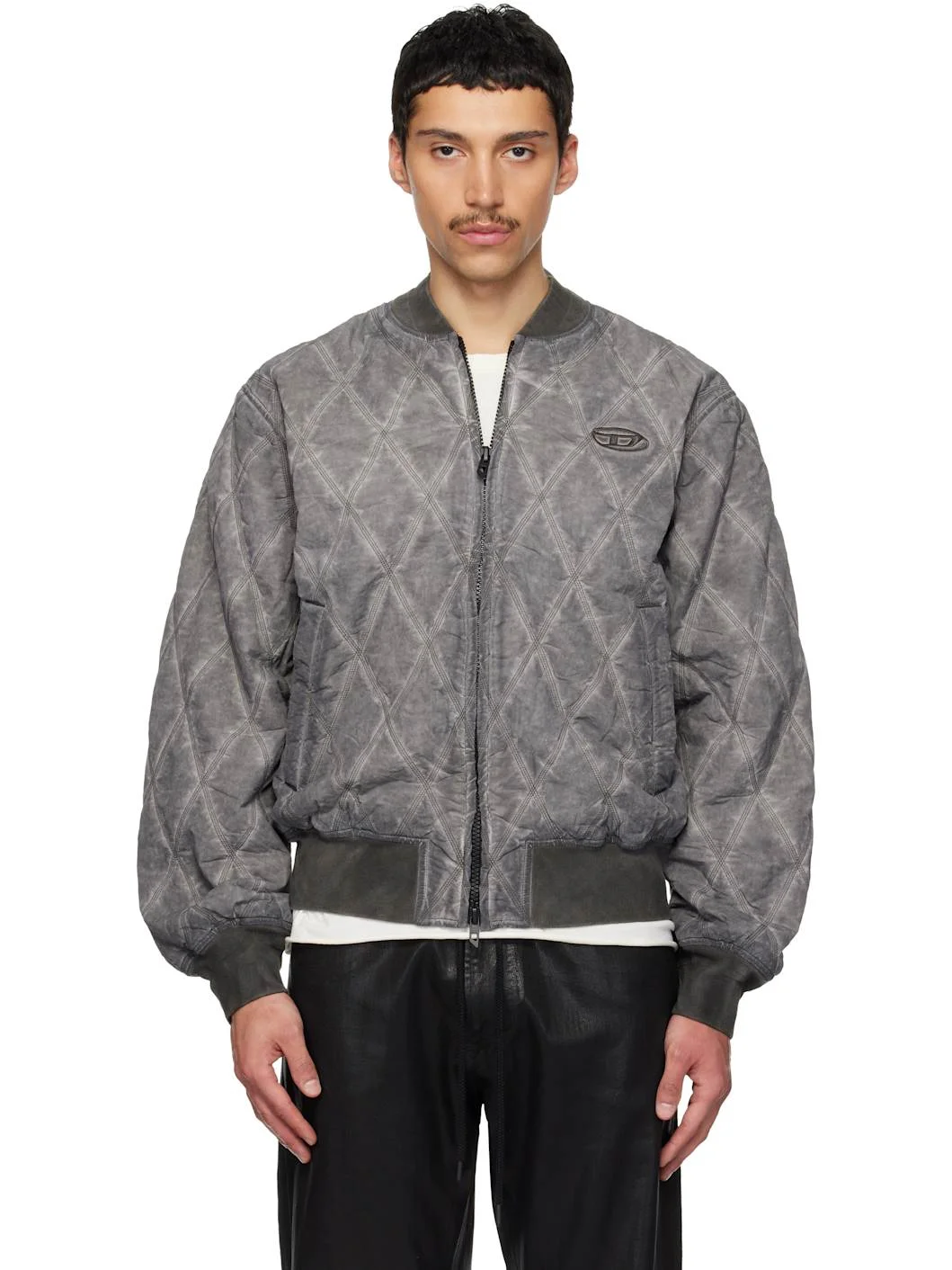 Gray J-Type-Treat Bomber Jacket - 1