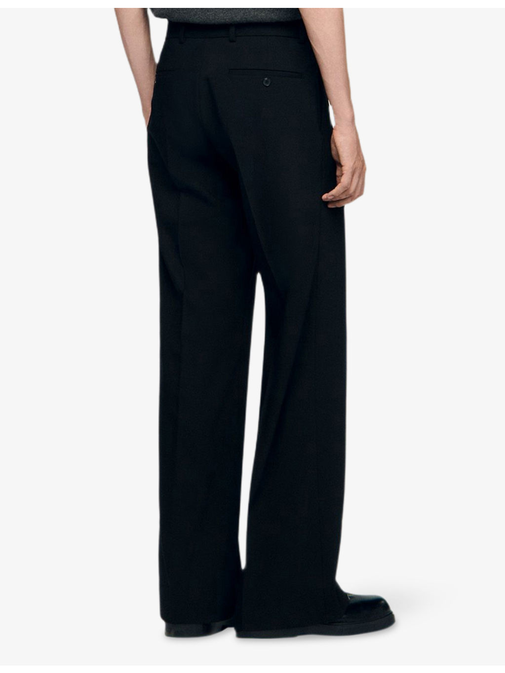Wide-Leg Pressed-Pleat Stretch-Wool Trousers - 4