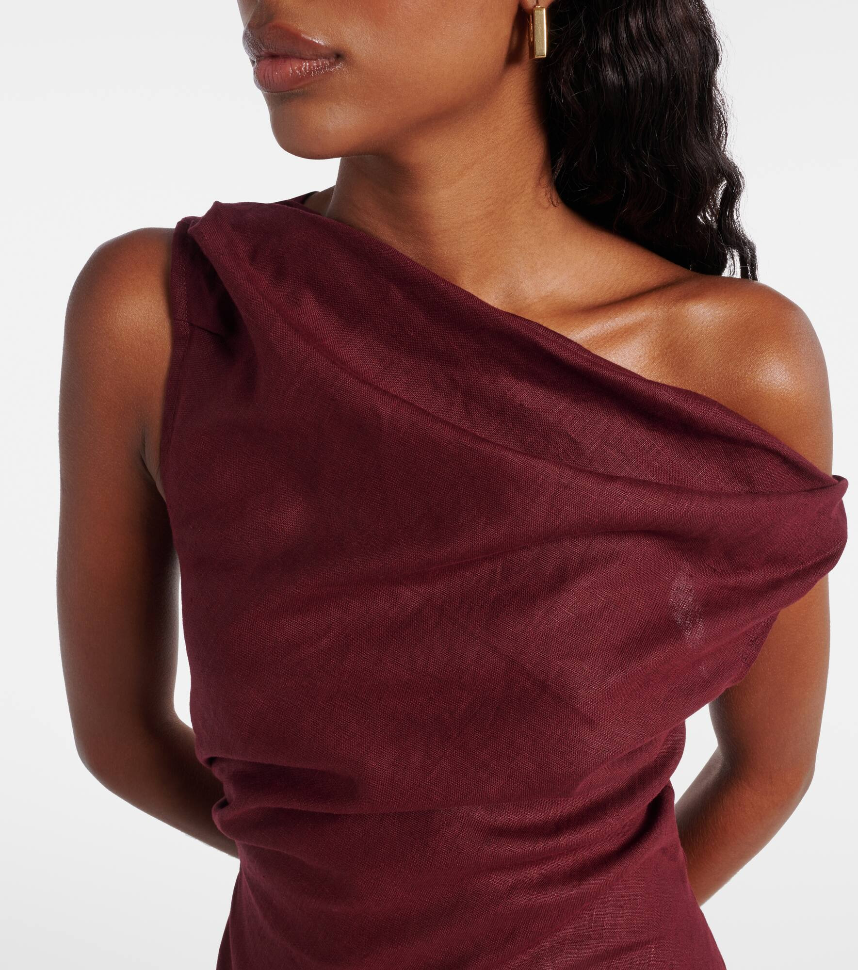 Suis draped linen minidress - 4