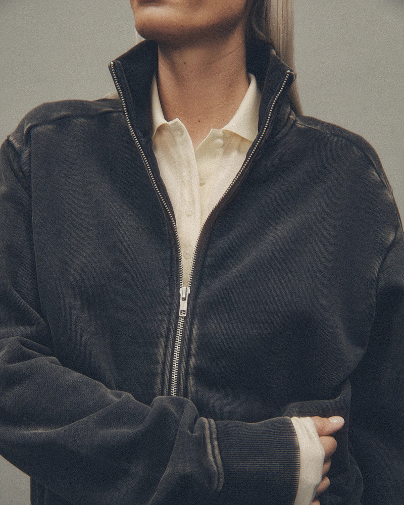 entire studios STANDARD TRACK JACKET WASHED BLACK outlook