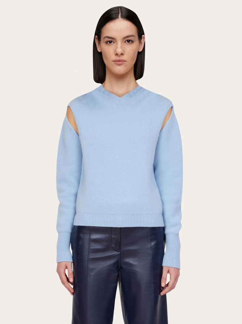 Layered cashmere sweater - 1