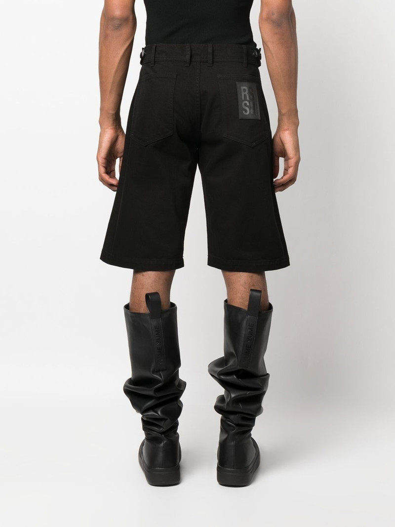 logo-patch denim shorts 4