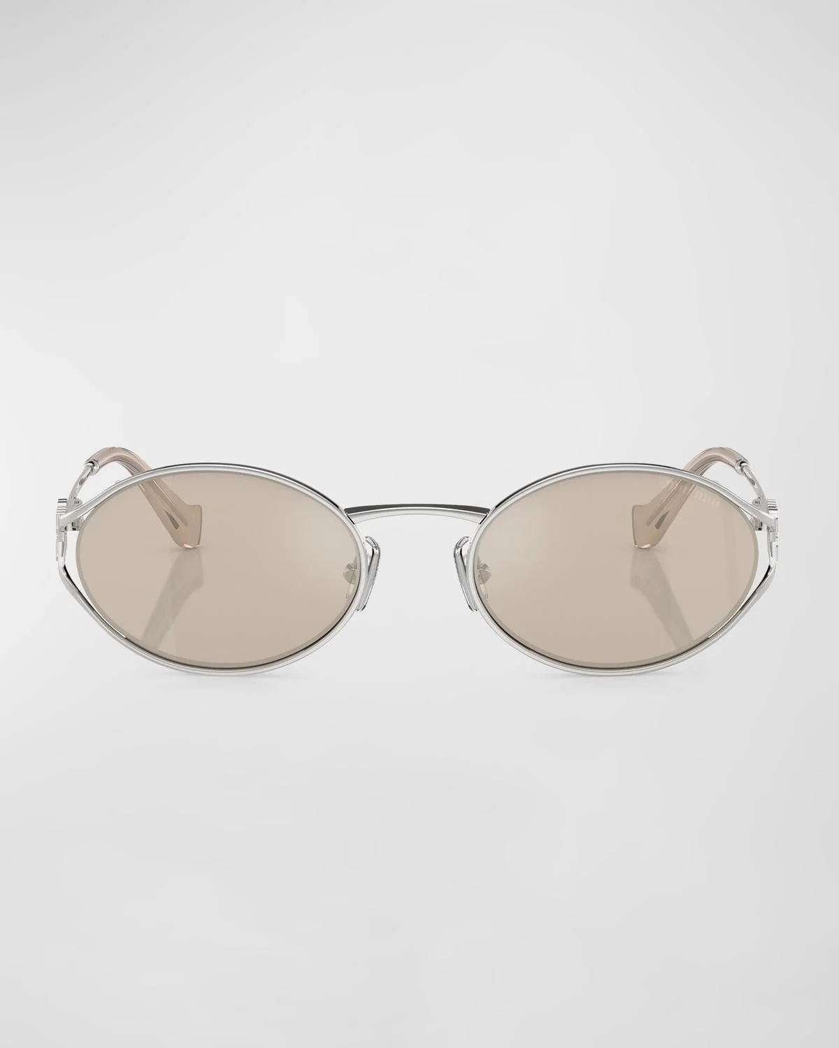 Logo Metal Oval Sunglasses - 1