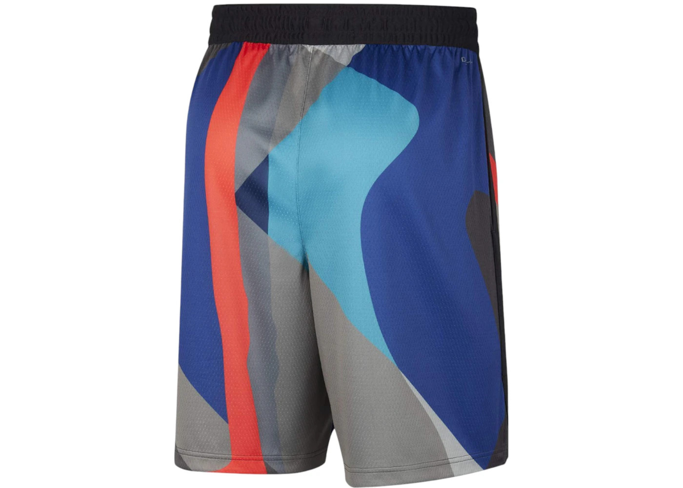 Nike NBA x KAWS Brooklyn Nets City Edition Swingman Shorts Grey/Blue/Black - 2