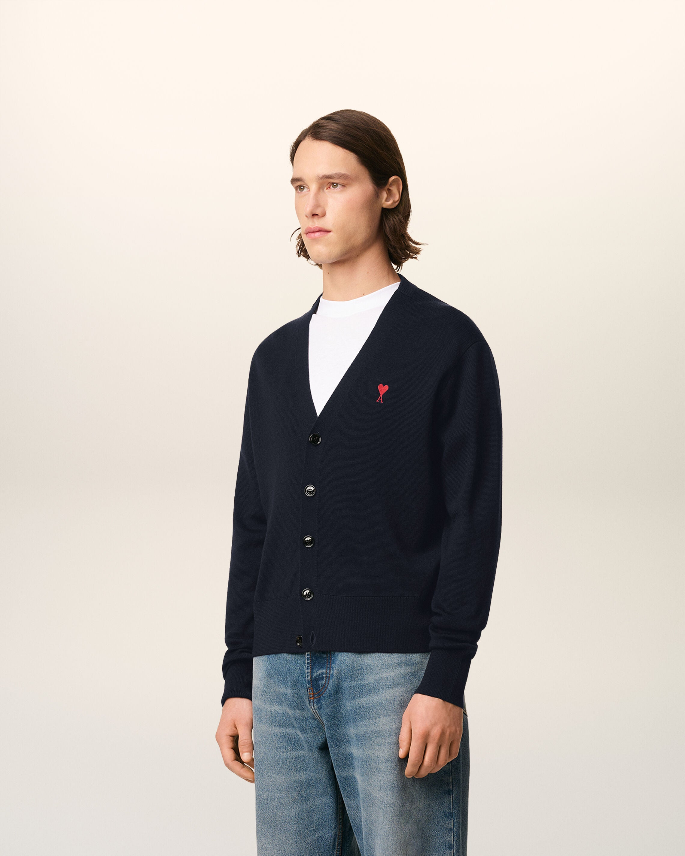 BLUE WOOL AMI DE COEUR CARDIGAN - 6