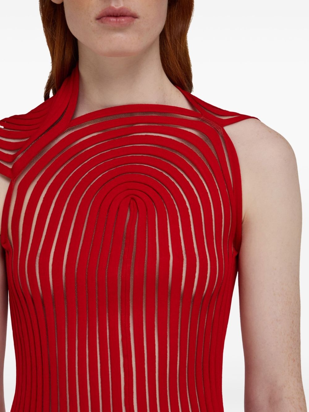 asymmetric mini dress - 4