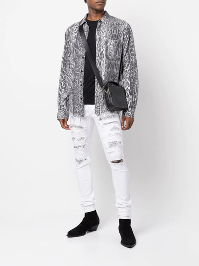 AMIRI bandana-detail distressed-effect jeans outlook