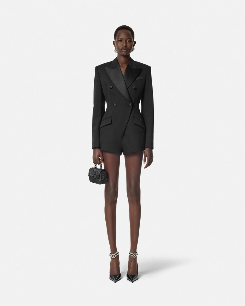 VERSACE Grain de Poudre Hourglass Tuxedo Playsuit outlook