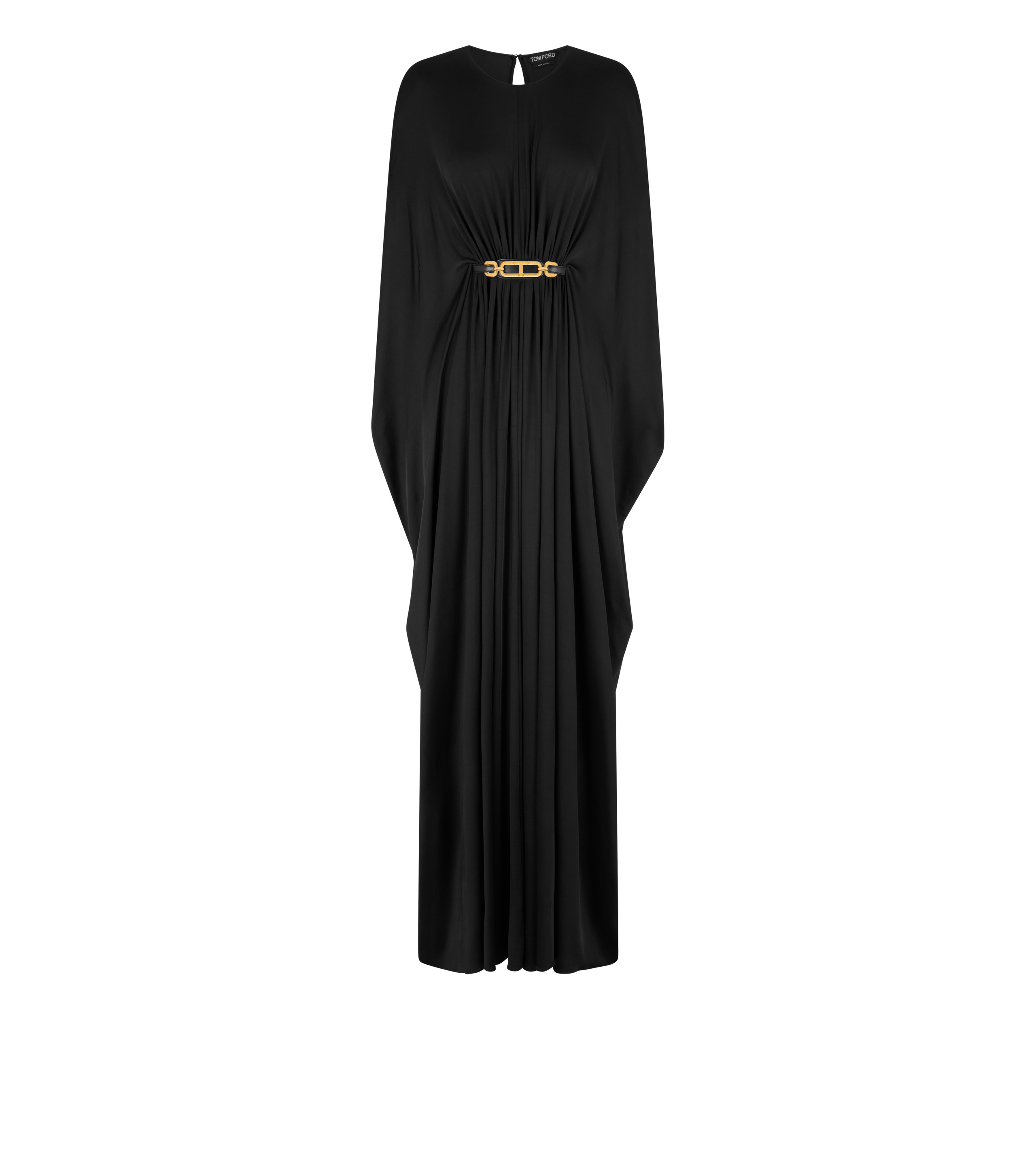 VISCOSE SATIN STRETCH JERSEY KAFTAN - 1