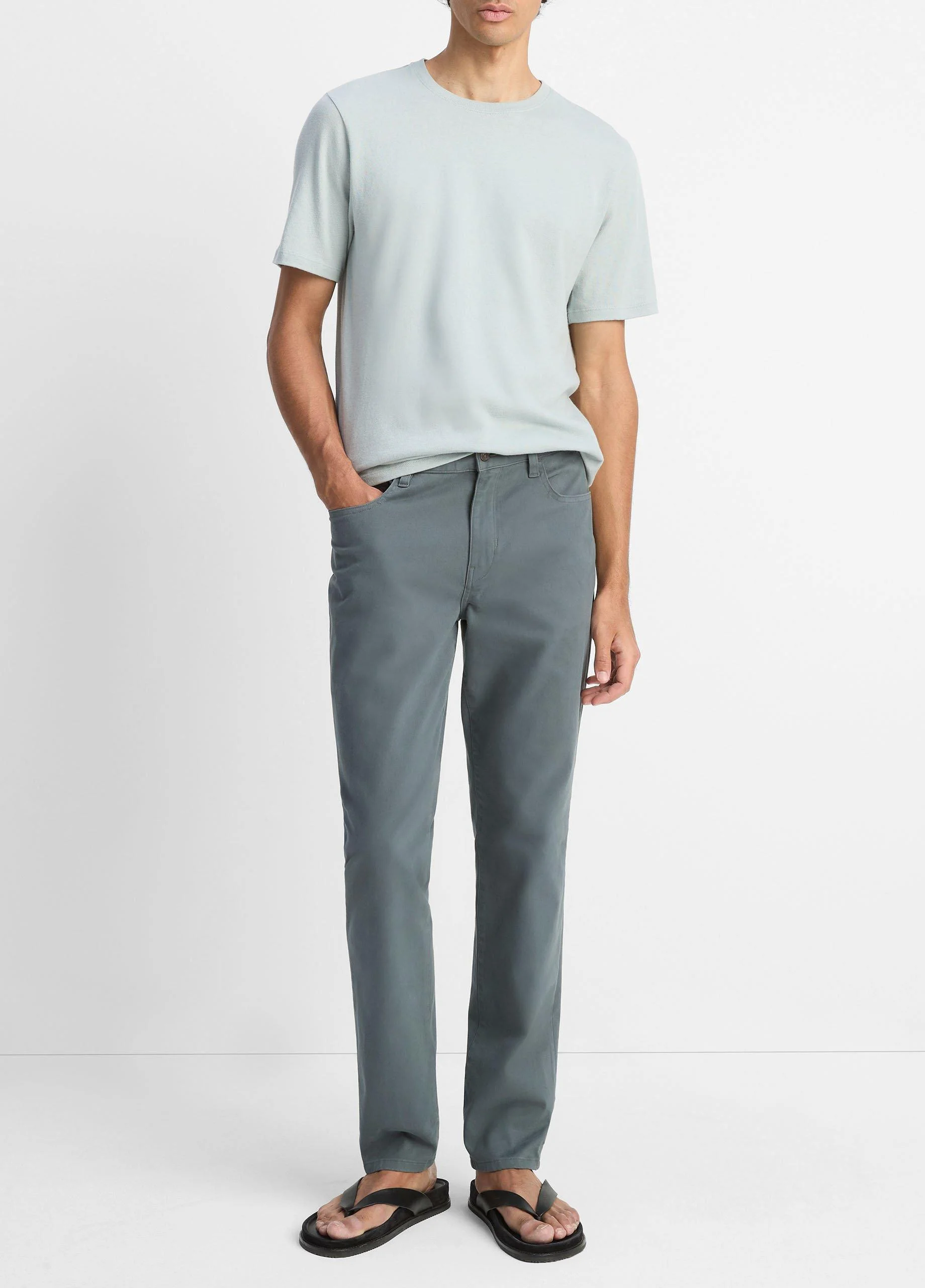 Dylan Slim 5-Pocket Peached Stretch-Cotton Pant - 1