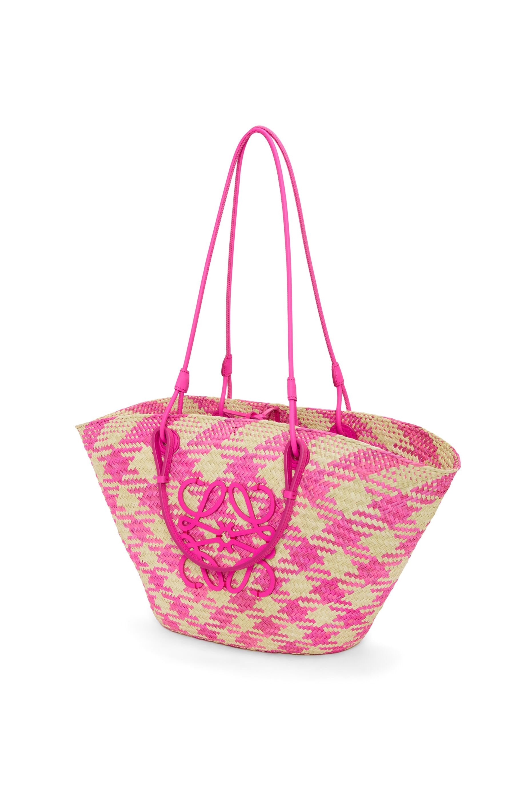 Anagram Basket bag in iraca palm and calfskin - 4