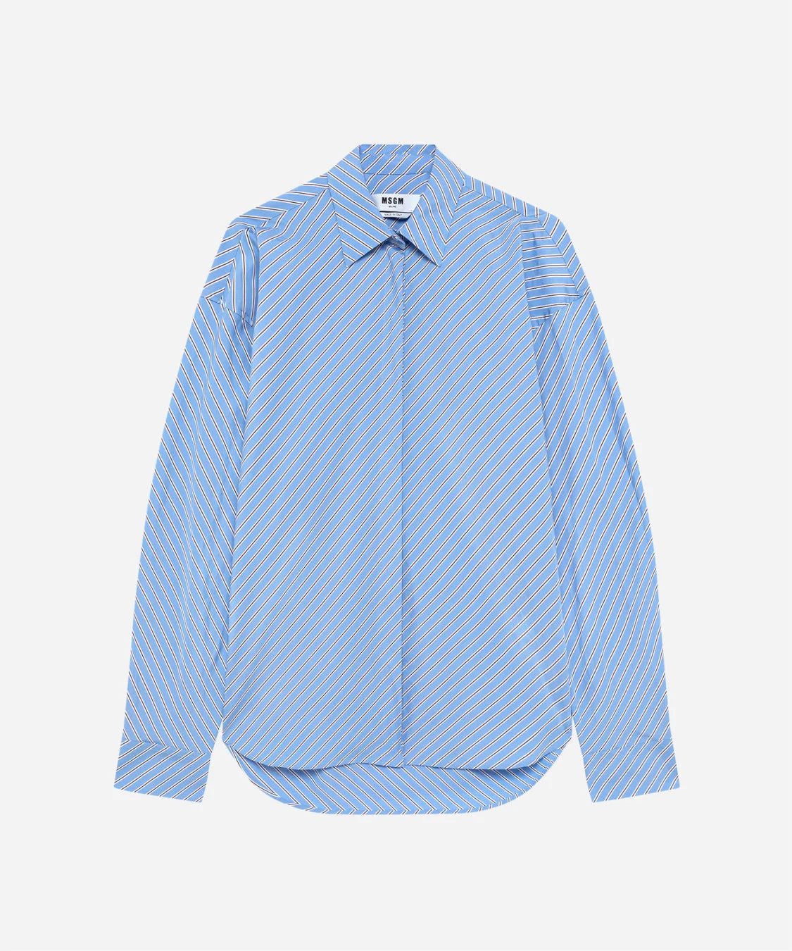 striped poplin shirt - 1
