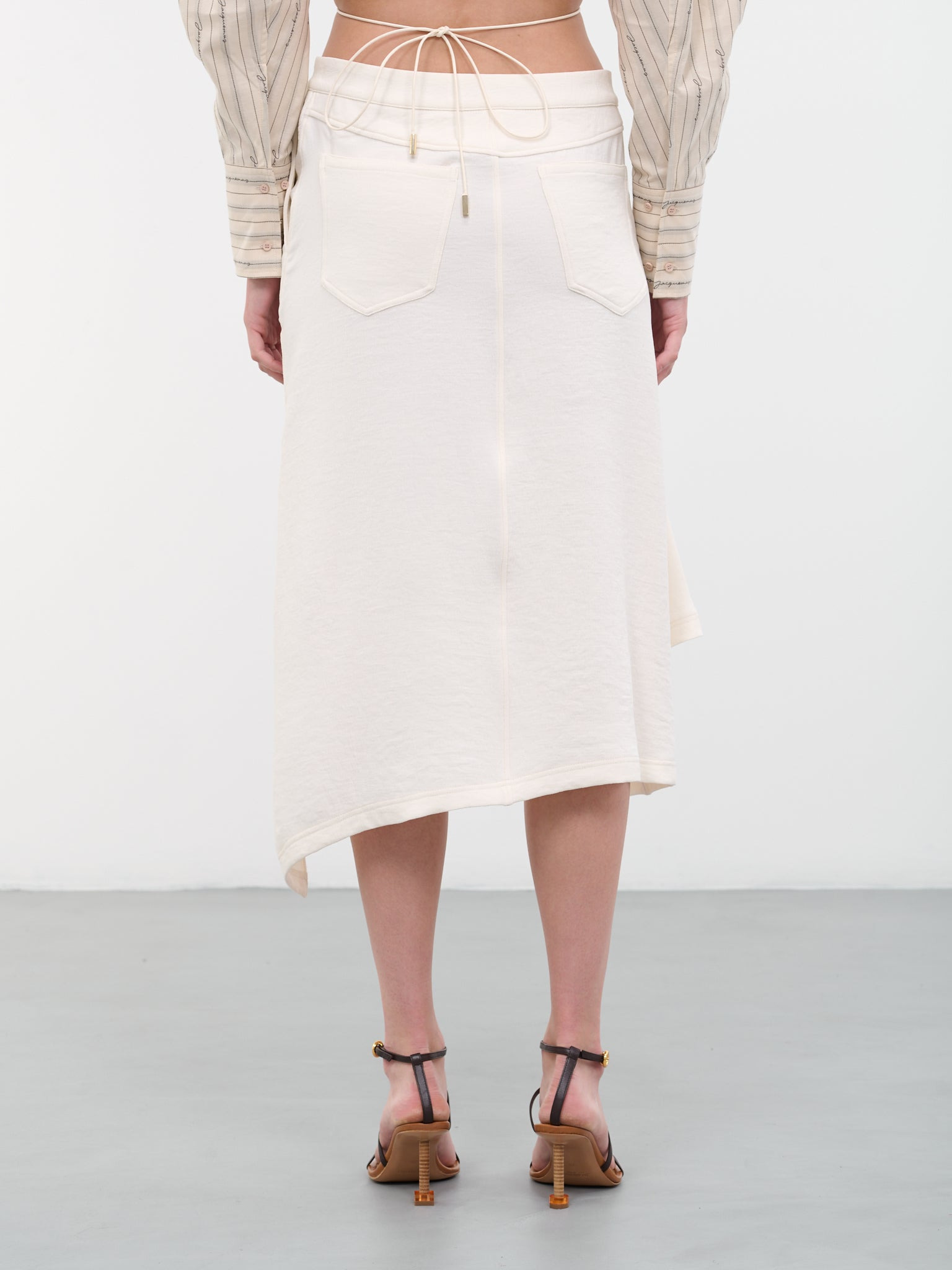 Asymmetric Draped Skirt - 3