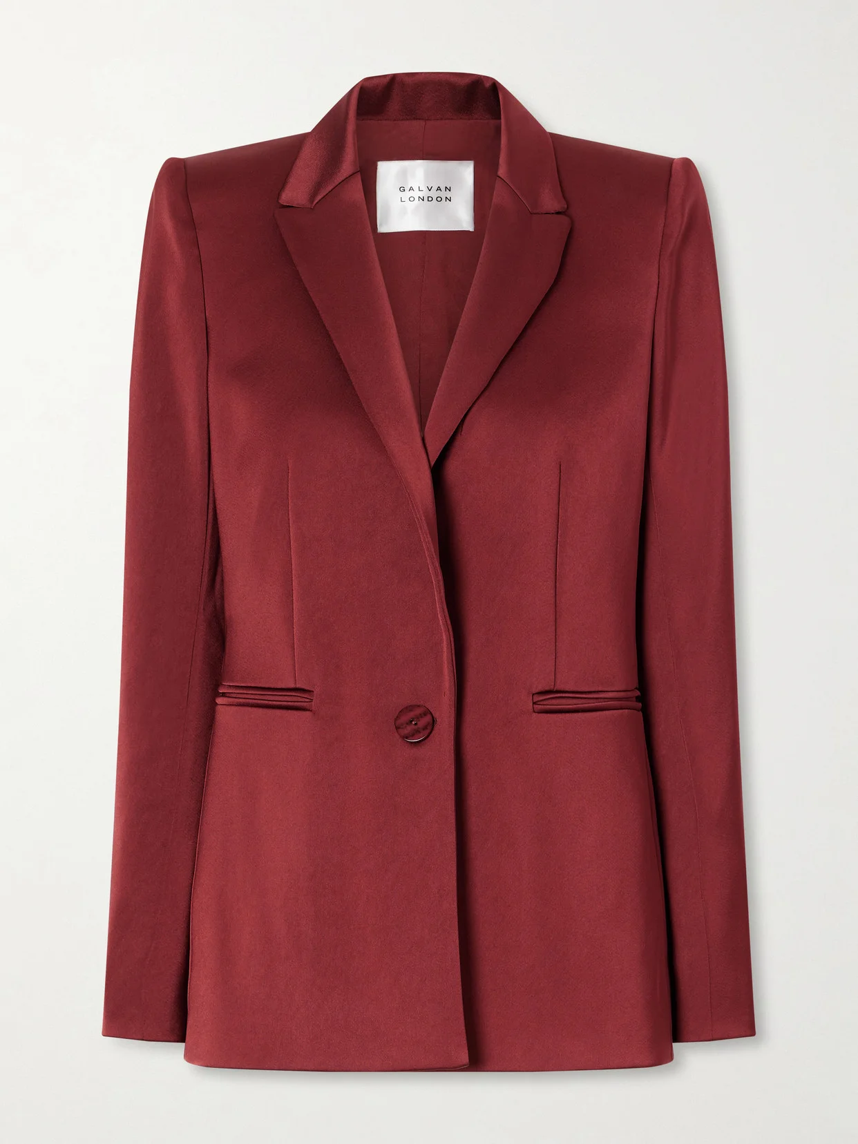 Sculpted Satin Blazer - 1