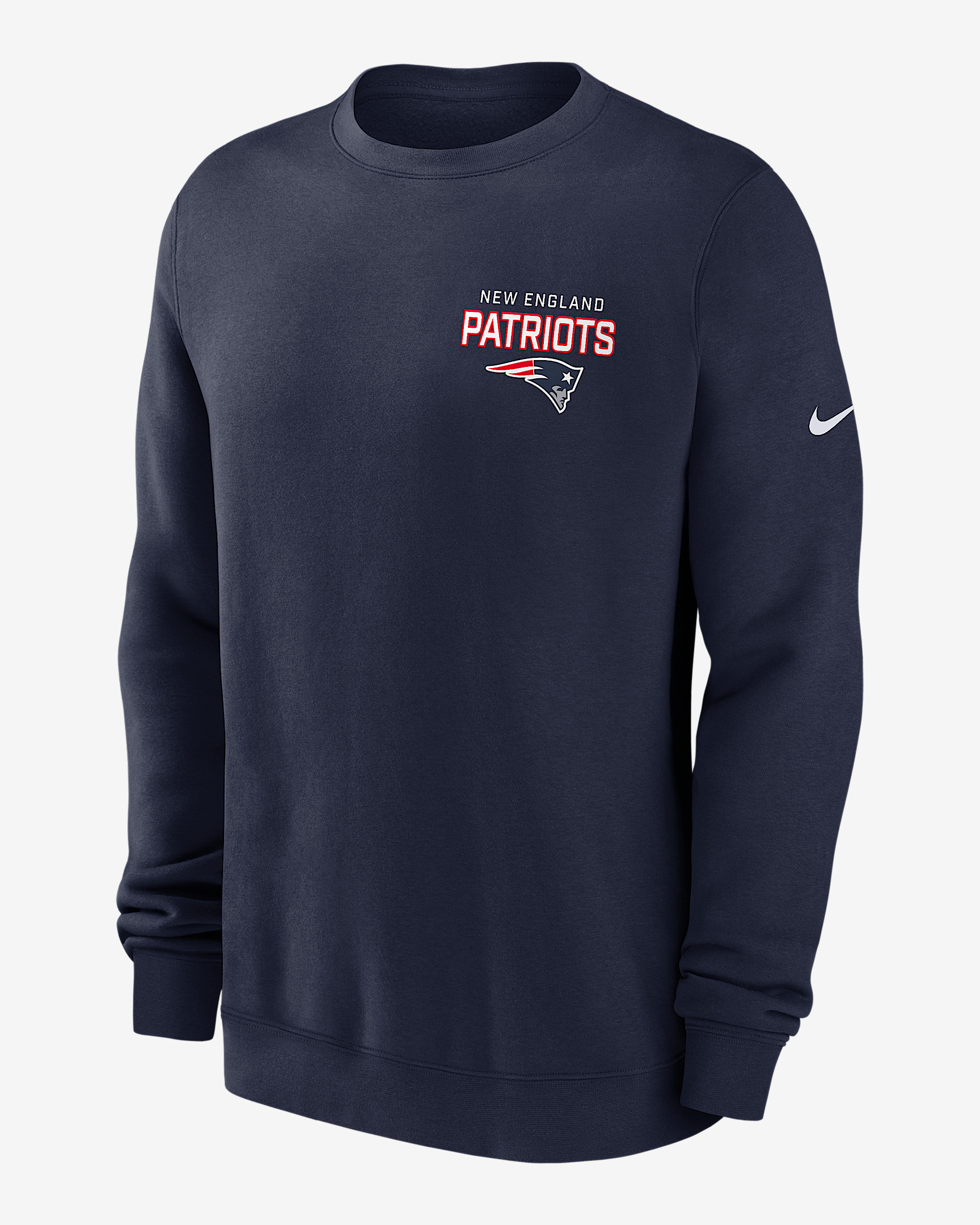 New England Patriots Draw Block Club Men's Nike NFL Pullover Crew - 1