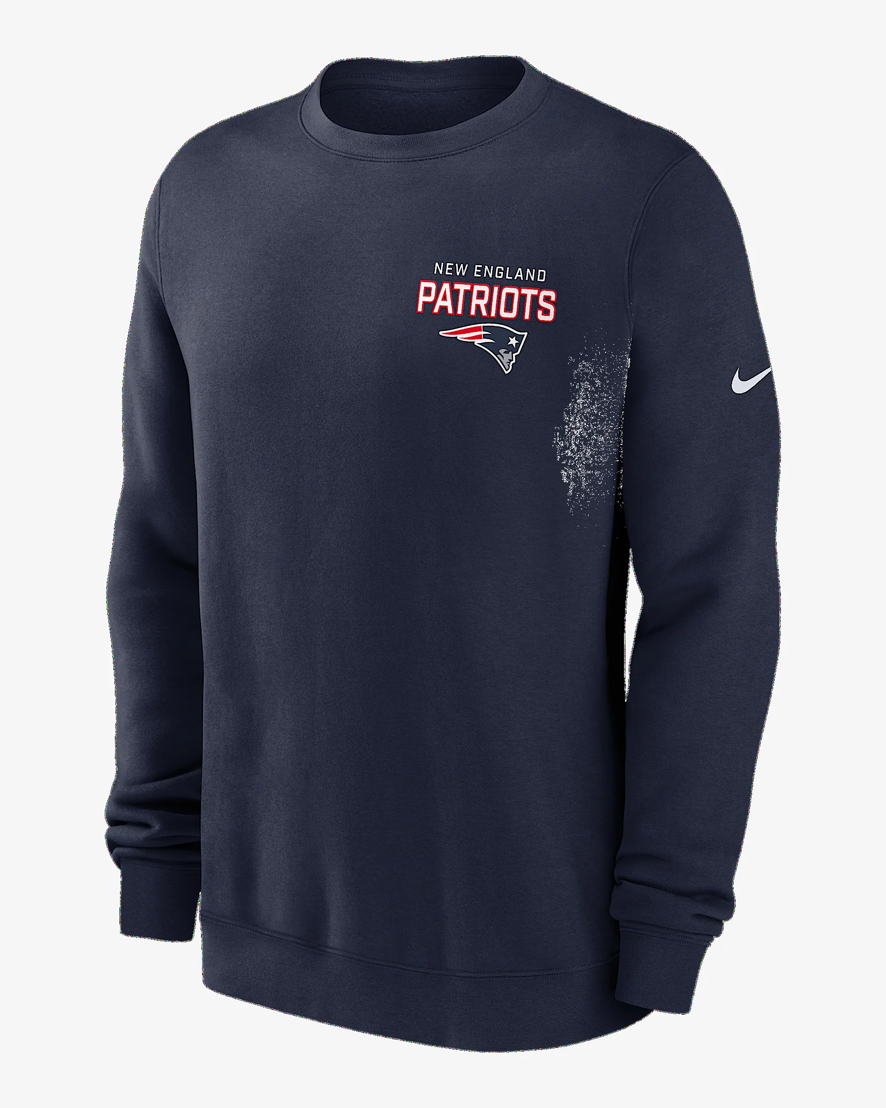 New England Patriots Draw Block Club Men's Nike NFL Pullover Crew - 1
