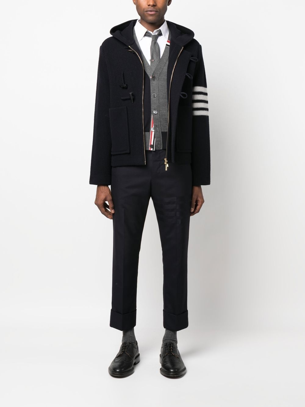 virgin-wool hooded duffle jacket - 2