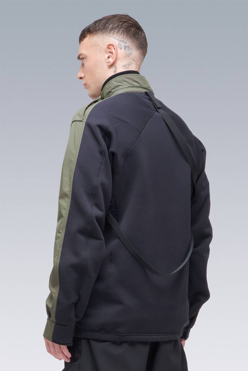 J3-HY Hybrid Construction Windstopper® Polartec® Alpha® / Powerstretch® Modular Jacket GREEN/BLACK 8