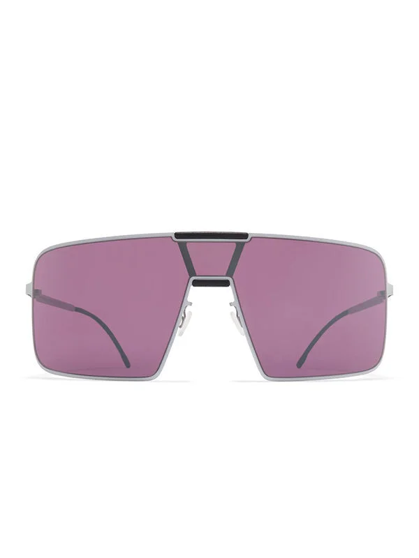 MYKITA X RIMOWA NAVIGATOR SUNSHIELD MR004 - WHITE SILVER/PITCH BLACK MULBERRY - 1